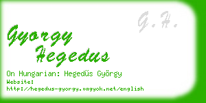 gyorgy hegedus business card